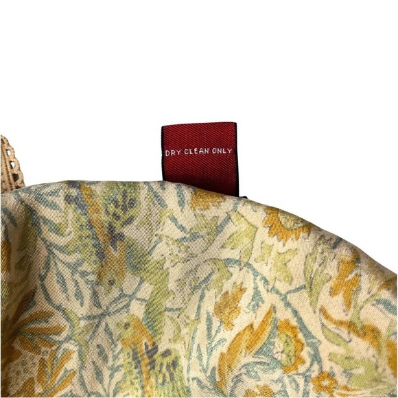 Sundance Silk Skirt Sz 12 Boho Floral Bird Print Midi A-Line Cottagecore Prairie - Picture 6 of 8